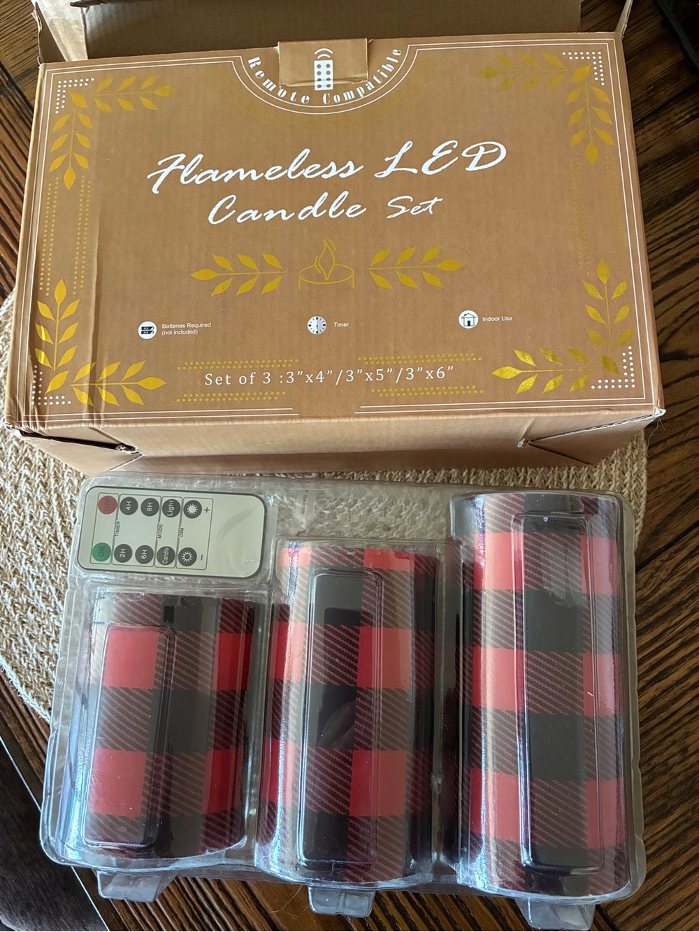 Flameless LED Candle Set of 3 NWT!
